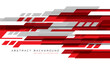 © patthana - Abstract red grey white geometric speed technology futuristic design background vector illustration.