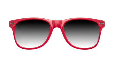 Wall Mural - Red sunglasses isolated on white. Studio shot