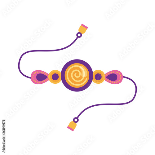 Fotomural happy raksha bandhan celebration with wristband flat style