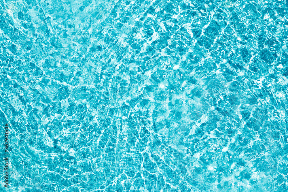 Swimming pool with clean water as background. Summer vacation - obrazy, fototapety, plakaty 