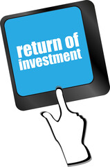 Poster - invest or investing concepts, with a message on enter key or keyboard