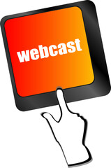 Aufkleber - keyboard key with webcast web button
