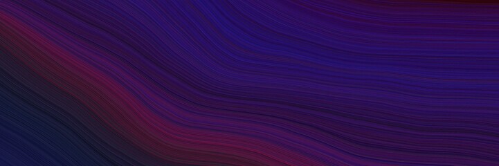 Poster - colorful and elegant vibrant artistic art design graphic with modern waves background design with very dark violet, midnight blue and very dark magenta color