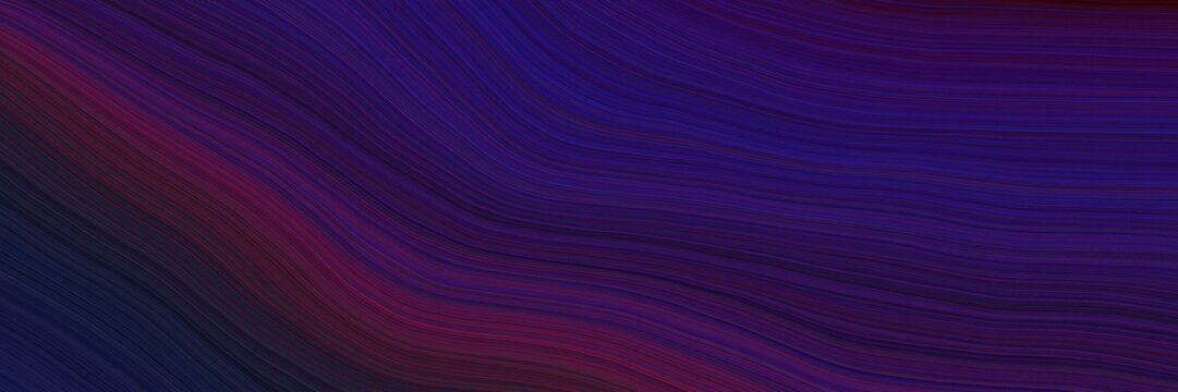 colorful and elegant vibrant artistic art design graphic with modern waves background design with very dark violet, midnight blue and very dark magenta color