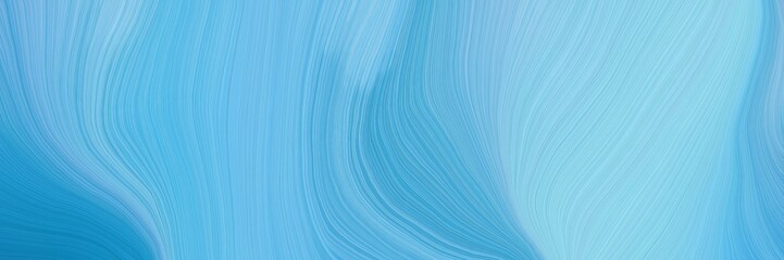 Aufkleber - colorful and elegant vibrant creative waves graphic with curvy background design with sky blue, light sea green and medium turquoise color