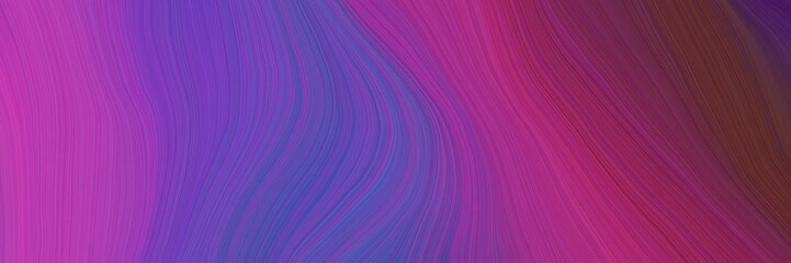 Poster - colorful and elegant vibrant creative waves graphic with abstract waves illustration with moderate violet, old mauve and dark moderate pink color