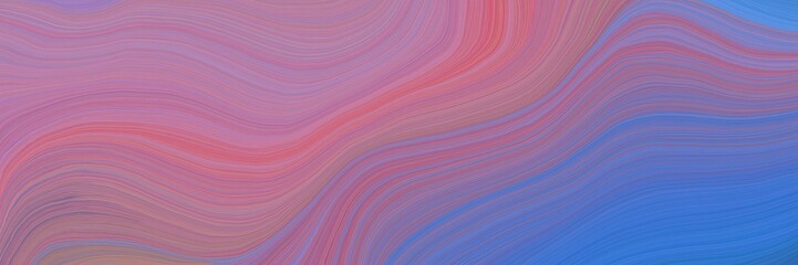 Poster - colorful and elegant vibrant creative waves graphic with modern waves background design with rosy brown, royal blue and slate blue color