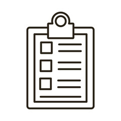 Poster - checklist clipboard line style icon