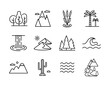 © nasik - Nature vector icons set. Landscape sign