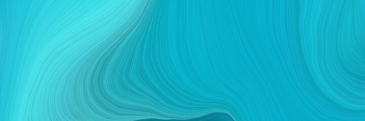 colorful and elegant vibrant abstract artistic waves graphic with curvy background illustration with light sea green, turquoise and medium turquoise color