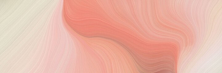 Poster - colorful and elegant vibrant background graphic with modern curvy waves background design with baby pink, dark salmon and antique white color