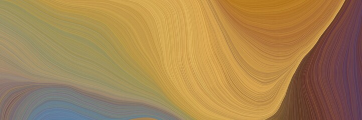Fototapete - colorful and elegant vibrant creative waves graphic with elegant curvy swirl waves background illustration with peru, old mauve and sandy brown color