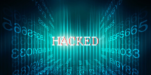 2D illustration Hacked data online code background
