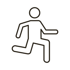 Sticker - runner avatar figure line style icon