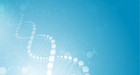 DNA digital, sequence, code structure with glow. Science concept and nano technology background. vector design.