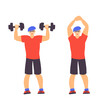 © taash - Sport Exercise. Fitness workout exercise young man.