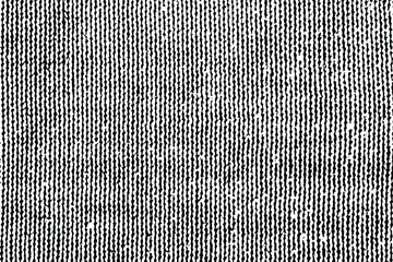 Grunge texture of the front side of a knitted fabric. Overlay template. Vector illustration