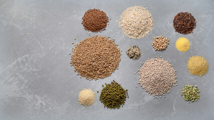 Wall Mural - Various kinds of natural grains