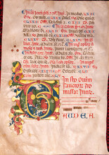 A Large Illuminated Leaf From A Missal Or Lectionary From The Fifteenth Century Produced In Siena Or Florence