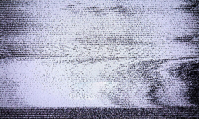 Poster - glitch art scan line background. tv scan line monitor for old technology concept. old damaged monito
