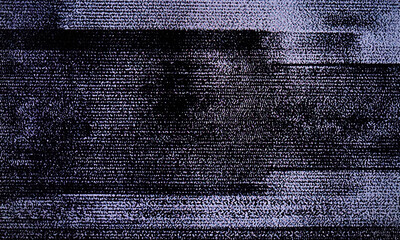Poster - Glitch art scan line background. TV scan line monitor for old technology concept. Old damaged monitor line spots for aesthetic design.