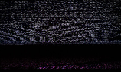 Poster - glitch art scan line background. tv scan line monitor for old technology concept. old damaged monito