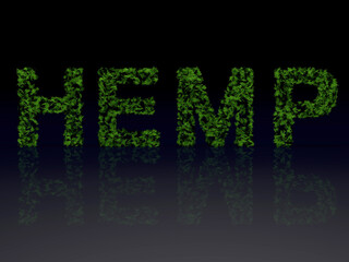 3D rendering. Model of the text 