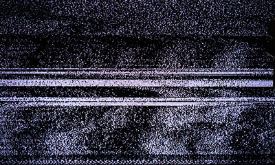 Wall Mural - Glitch art scan line background. TV scan line monitor for old technology concept. Old damaged monitor line spots for aesthetic design.