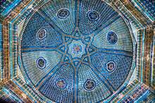 Ceiling Of The Mosque At Samarkand In Uzbekistan