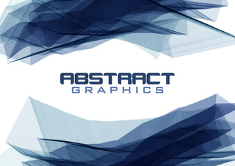 Poster - Saturated dark blue sharp abstraction. Vector template