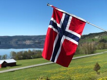 Norwegian Flag Unfurled On May 17. 