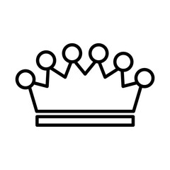 Sticker - royal crown of count line style icon