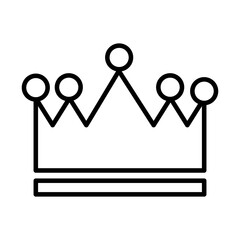 Canvas Print - royal crown of count line style icon