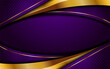 Creative luxury navy purple and golden lines background design.