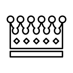 Sticker - royal crown of count line style icon