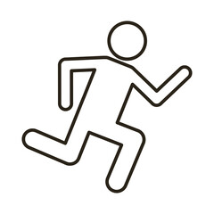 Sticker - runner avatar figure line style icon