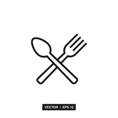 Fork spoon restaurant food icon