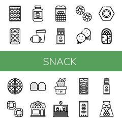 Wall Mural - snack icon set