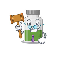 Canvas Print - A wise judge of vitamin syrup mascot design wearing glasses