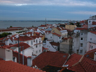 Wall Mural - view of alfama in lisbon