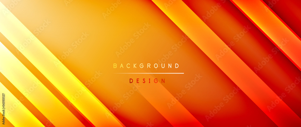 Bright gradient neon lines abstract background - obrazy, fototapety, plakaty 