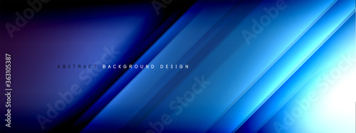 Fotografía Motion concept neon shiny lines on liquid color gradients abstract backgrounds