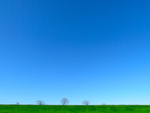 Green Hill And Blue Sky