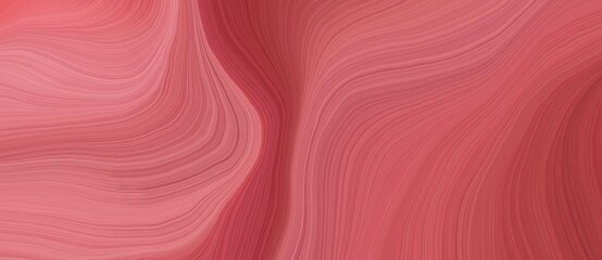 Poster - background graphic design with modern soft curvy waves background illustration with indian red, light coral and firebrick color