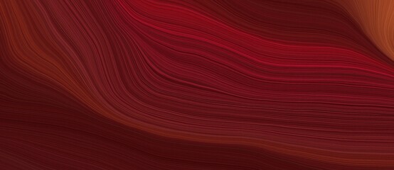 Poster - background graphic element with modern soft swirl waves background design with dark red, firebrick and very dark red color