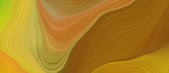 Aufkleber - background graphic illustration with curvy background design with brown, golden rod and peru color