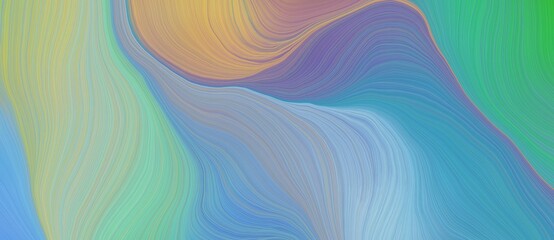 Aufkleber - background graphic illustration with modern waves background design with cadet blue, tan and blue chill color
