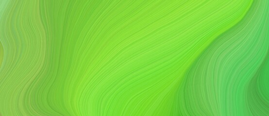 Leinwandbilder - background graphic element with contemporary waves illustration with moderate green, lime green and yellow green color