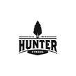 Retro Rustic Arrowhead.  creative vintage Hipster Spear Hunting Logo Design
