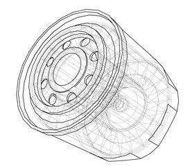 Aufkleber - oil filter concept